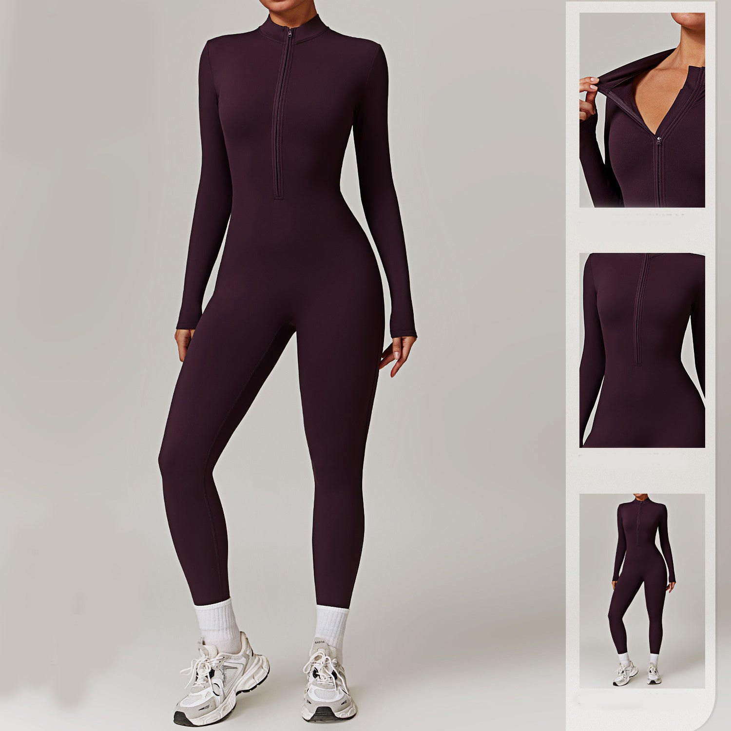 Fleece Lined Long-Sleeve Jumpsuit