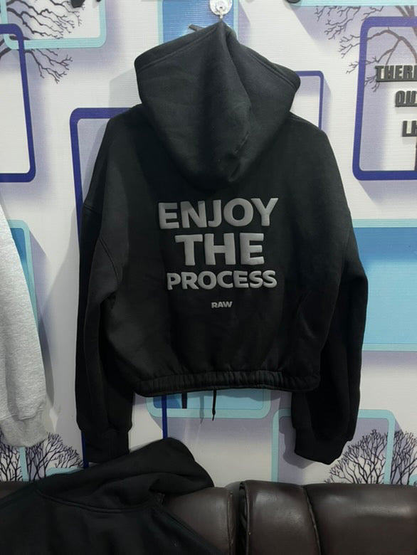 Enjoy The Process Cropped Hoodie