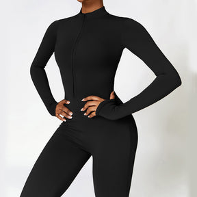 Fleece Lined Long-Sleeve Jumpsuit