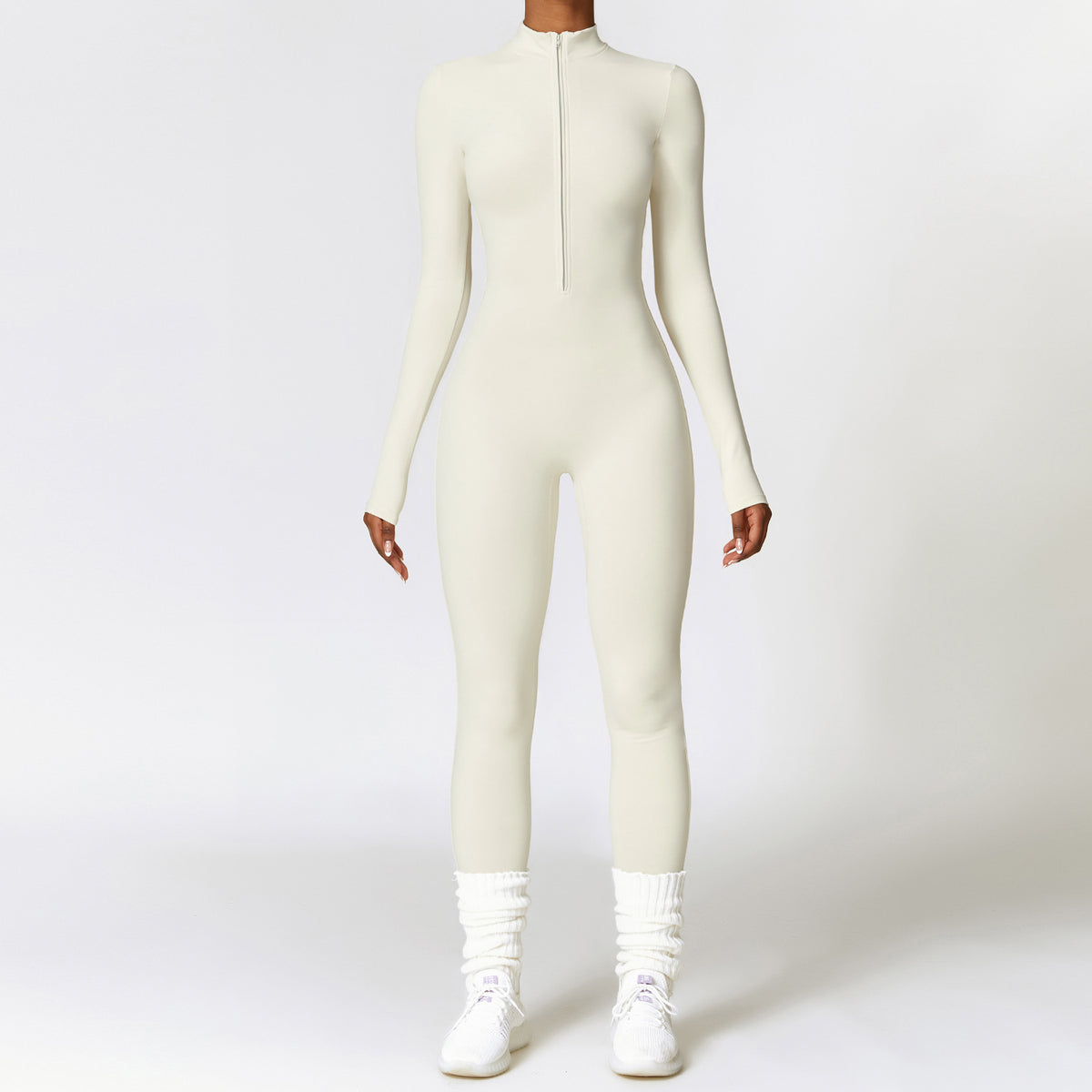 Fleece Lined Long-Sleeve Jumpsuit